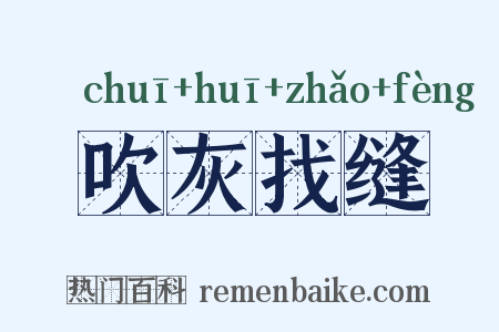 吹灰找缝是什么意思的图片
